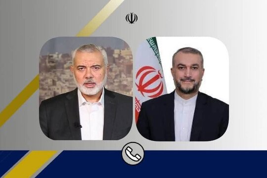 رایزنی امیرعبداللهیان و هنیه در مورد آخرین روند مذاکرات آتش بس در غزه