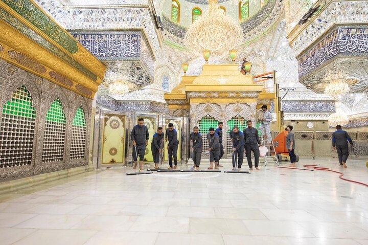 حرم امام حسین (ع) در آستانه محرم شستوشو شد+ تصاویر حرم امام حسین (ع) در آستانه محرم شستوشو شد+ تصاویر