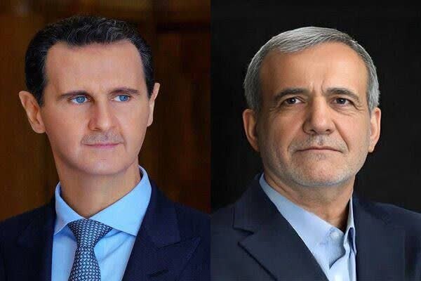 گفتگوی بشار اسد با پزشکیان درباره تحولات سوریه 