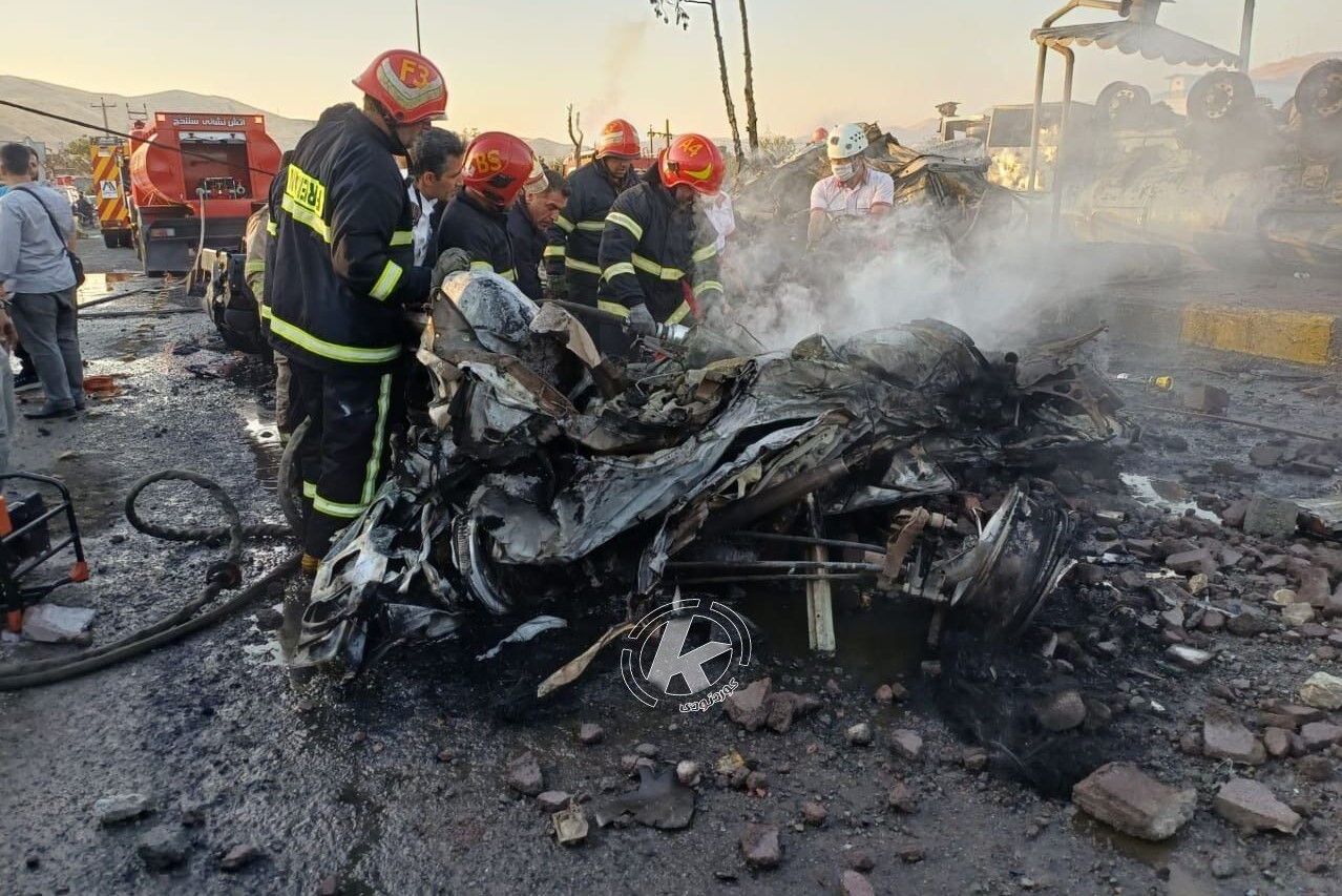 انفجار تانکر سوخت و جان‌باختن 11 نفر در ورودی سنندج+جزئیات