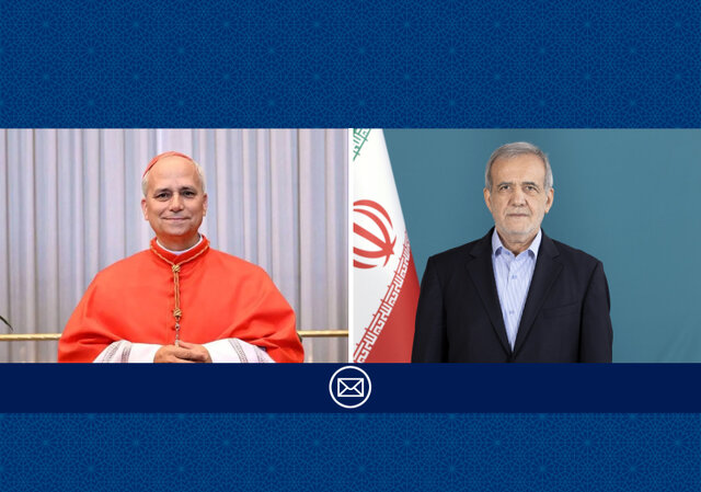 پیام تبریک پزشکیان به رهبر کاتولیکهای جهان پیام تبریک پزشکیان به رهبر کاتولیکهای جهان