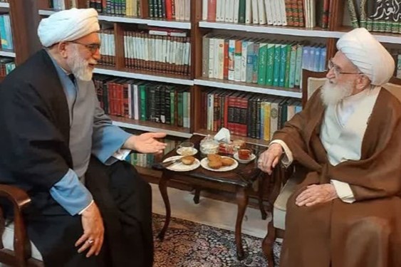 دیدار تولیت آستان قدس رضوی با آیت‌الله نوری همدانی