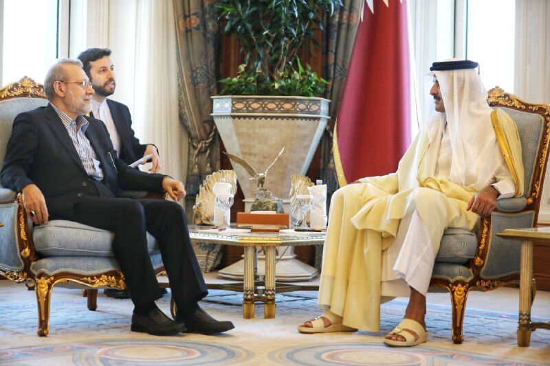 دیدار خصوصی علی لاریجانی با امیر قطر دیدار خصوصی علی لاریجانی با امیر قطر