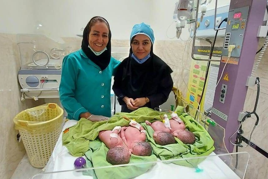 مادر یزدی چهار قلو بهدنیا آورد مادر یزدی چهار قلو بهدنیا آورد