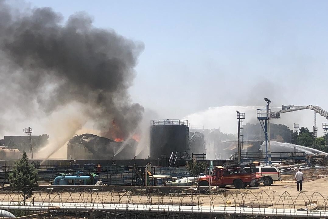 حادثه آتش‌سوزی در پالایشگاه شازند
