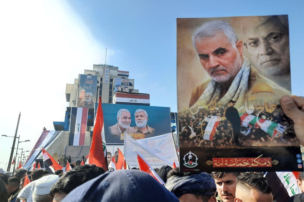 طنین فریاد ملت عراق علیه آمریکا در میدان التحریر بغداد