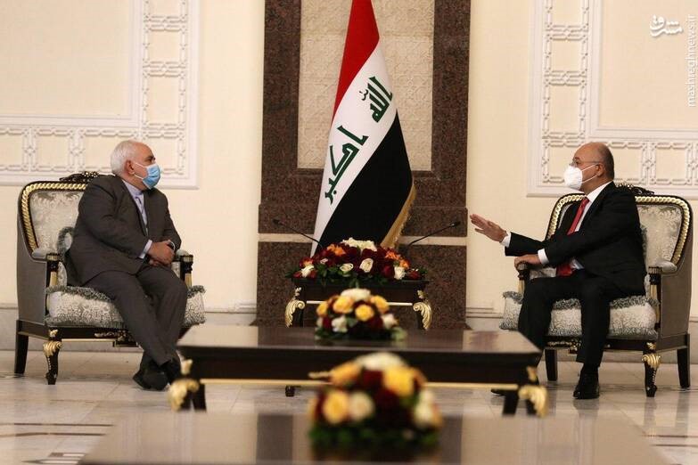 ظریف با رئیس جمهور عراق دیدار کرد